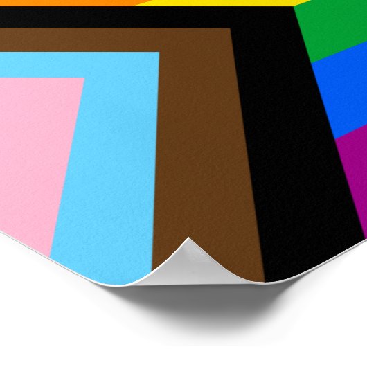 LGBT PRIDE (Progress Pride) Poster (Ecke)