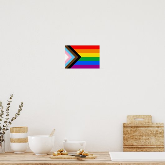 LGBT PRIDE (Progress Pride) Poster (Küche)