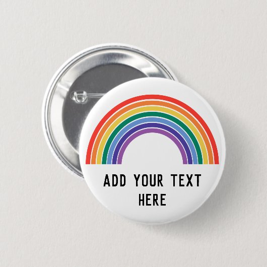 LGBT Pride Rainbow anpassen Button (Vorne & Hinten)