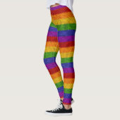 LGBT Pride Rainbow Color Knittern Muster Leggings (Links)