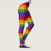 LGBT Pride Rainbow Color Knittern Muster Leggings (Rechts)