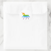LGBT Pride Rainbow Einhorn-Aufkleber Runder Aufkleber (Tasche)