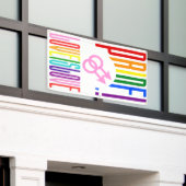 LGBT Pride Rainbow Flag Colors Gay Wedding Sign Banner (Äußeres Gebäude)