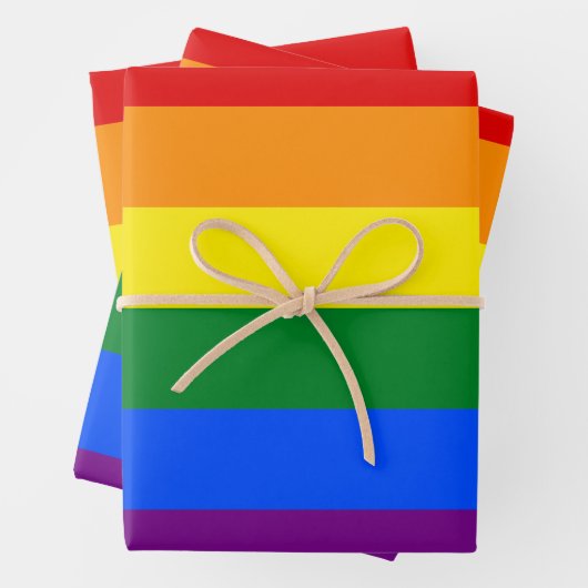 LGBT Pride Rainbow Geschenkpapier Set (Beispiel)