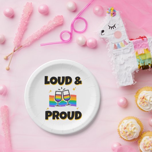 LGBT Pride Rainbow Glasses Pappteller (Party)