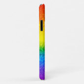 LGBT Pride Rainbow Glitzer Stripname Case-Mate iPhone Hülle (Hinten/Rechts)