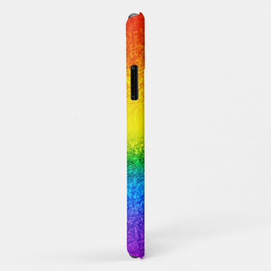 LGBT Pride Rainbow Glitzer Stripname Case-Mate iPhone Hülle (Hinten/Rechts)
