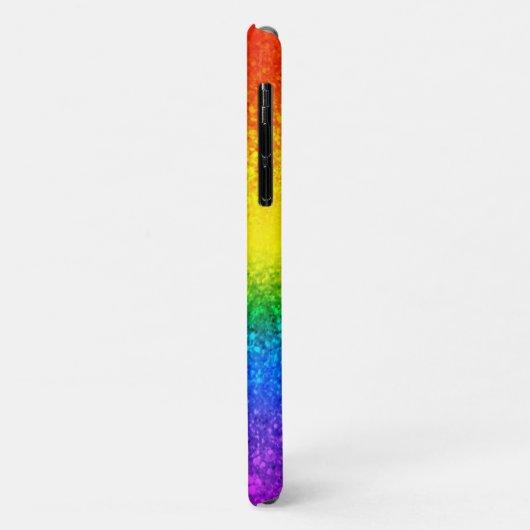 LGBT Pride Rainbow Glitzer Stripname Case-Mate iPhone Hülle (Hinten/Links)