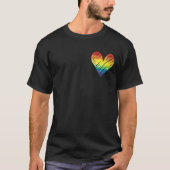 Lgbt Pride Rainbow Heart Gay Pride Proud Allied T-Shirt (Vorderseite)