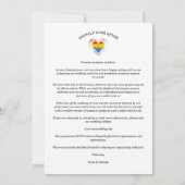 LGBT Pride Rainbow Heart Lesbian Gay Photo Save The Date (Rückseite)