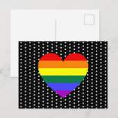 LGBT Pride Rainbow Heart Postkarte (Vorne/Hinten)