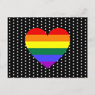 LGBT Pride Rainbow Heart Postkarte