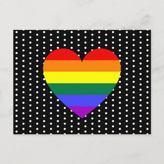 LGBT Pride Rainbow Heart Postkarte (Vorderseite)
