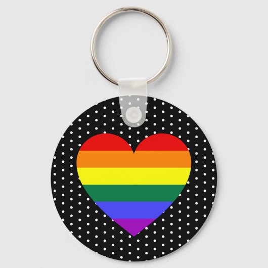 LGBT Pride Rainbow Heart Schlüsselanhänger (Vorderseite)