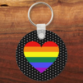 LGBT Pride Rainbow Heart Schlüsselanhänger (Vorderseite)