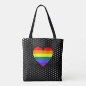 LGBT Pride Rainbow Heart Tasche (Rückseite)