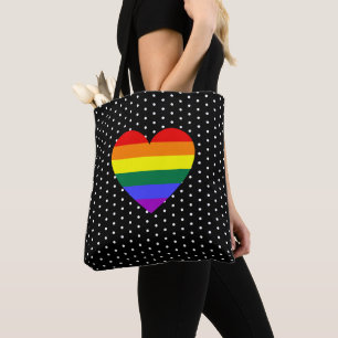 LGBT Pride Rainbow Heart Tasche