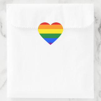 LGBT Pride Rainbow Herz-Aufkleber