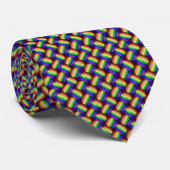 LGBT Pride Rainbow Interwoven Fabric von Courage N Krawatte (Gerollt)
