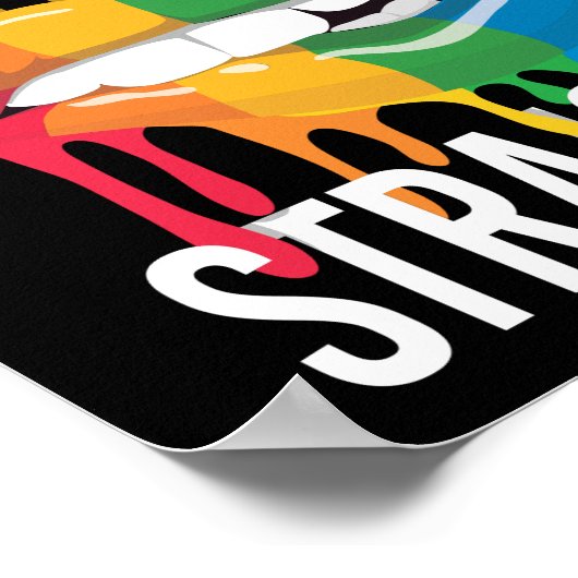 LGBT Pride Rainbow kann nicht einmal direkt denken Poster (Ecke)