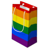 LGBT Pride Rainbow Kleine Geschenktüte (Rückseite Schrägansicht)