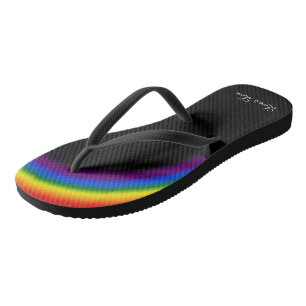 LGBT Pride Rainbow mit benutzerdefinierter Text-Li Badesandalen
