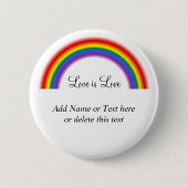 LGBT Pride Rainbow mit benutzerdefinierter Text-Li Button (Vorderseite)