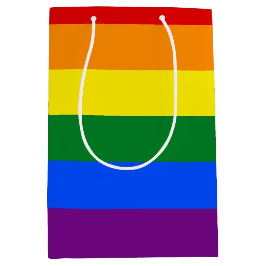 LGBT Pride Rainbow Mittlere Geschenktüte (Vorderseite)
