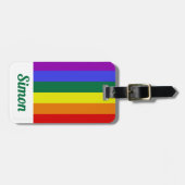 Lgbt Pride Rainbow Personalisiert Gepäckanhänger (Vorderseite horizontal)