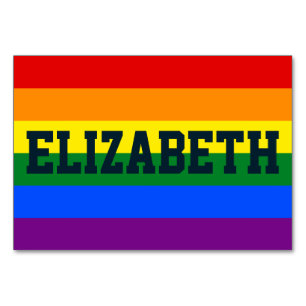 LGBT-Pride-Rainbow-Platzkarte Tischnummer