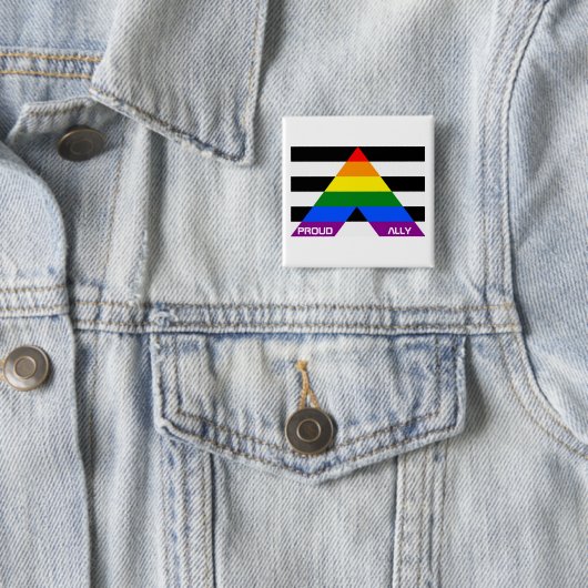 LGBT Pride Rainbow Proud Button (Beispiel)