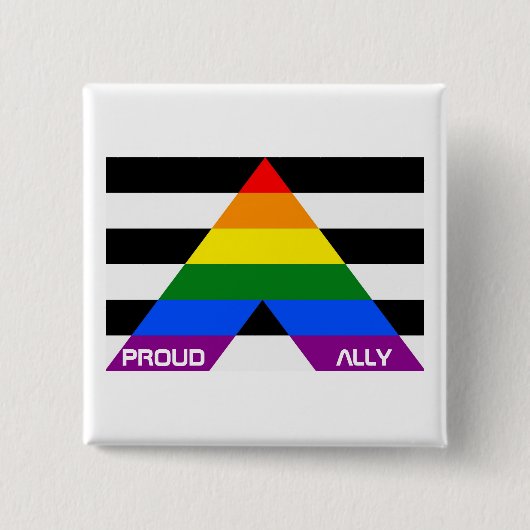 LGBT Pride Rainbow Proud Button (Vorderseite)