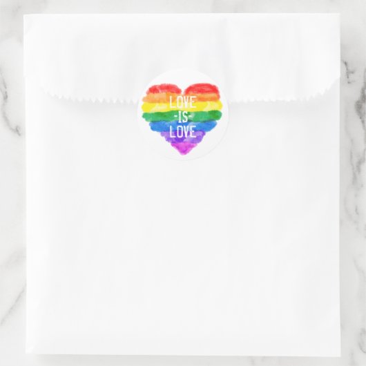 LGBT Pride Rainbow Runder Aufkleber (Tasche)