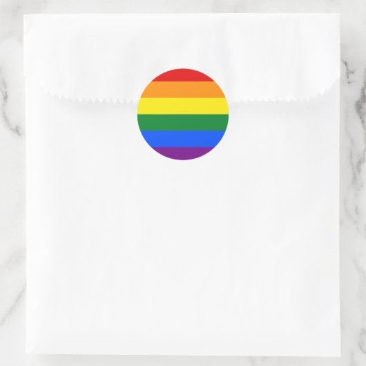 LGBT Pride Rainbow Runder Aufkleber (Tasche)