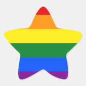 LGBT Pride Rainbow Stern-Aufkleber (Vorderseite)