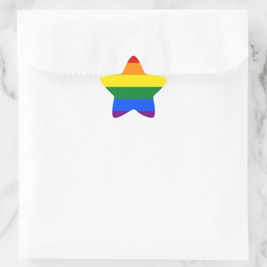 LGBT Pride Rainbow Stern-Aufkleber (Tasche)