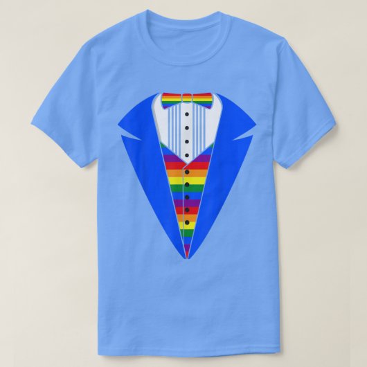 LGBT Pride Rainbow Tuedo T fun gift ideablus T-Shirt (Design vorne)