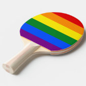 LGBT-Pride-Regenbogen-Streifen Tischtennis Schläger (Vorderseite)