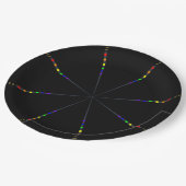 LGBT-Pride-Regenbogenfarben Pappteller (Schrägansicht)