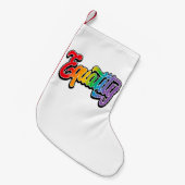 LGBT-Pride-Regenbogenflagge Kleiner Weihnachtsstrumpf (Vorderansicht (hängend))
