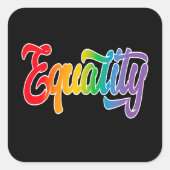 LGBT-Pride-Regenbogenflagge Quadratischer Aufkleber (Vorderseite)