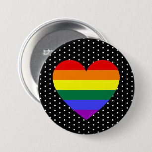 LGBT-Pride-Regenbogenherz Button