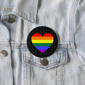 LGBT-Pride-Regenbogenherz Button (Beispiel)