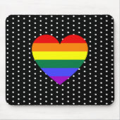 LGBT-Pride-Regenbogenherz Mousepad (Vorne)