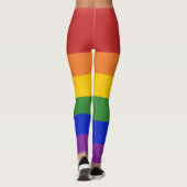 LGBT-Pride-Regenbogenstreifen Leggings (Rückseite)