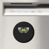 Lgbt Pride Skeleton Halloween Goth Heart Classic Magnet (In Situ (Geschirrspüler))