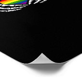 Lgbt Pride Skeleton Halloween Goth Heart Classic Poster (Ecke)