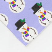 LGBT+ Pride Snowman Fleece Blanket (Ecke)