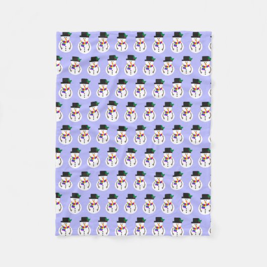 LGBT+ Pride Snowman Fleece Blanket (Vorderseite)
