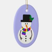 LGBT+ Pride Snowman Keramik Ornament (Rechts)